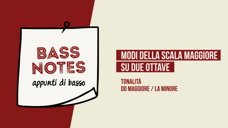 Modi della scala maggiore su due ottave