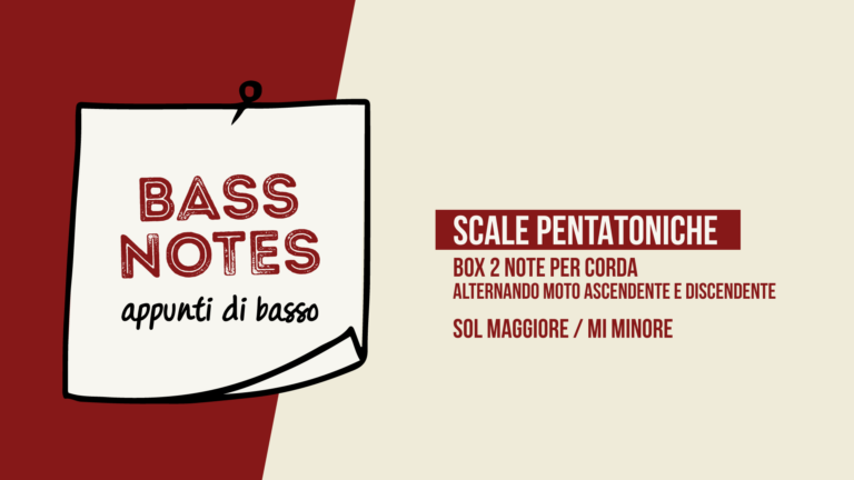 Scale Pentatoniche "Incrociamento" Box 2 note per corda